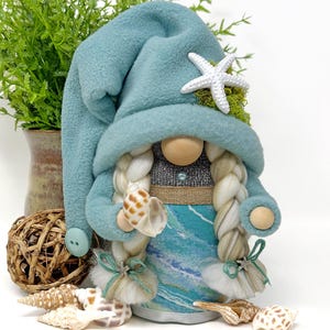 Female Beach Gnome | Nautical Decor, Beach House Decorations, Summer Gnome