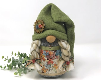 Fall Decor Female Gnome | Garden Gnomes, Boho Gnome, Rustic Modern Decor, Gnome Decor