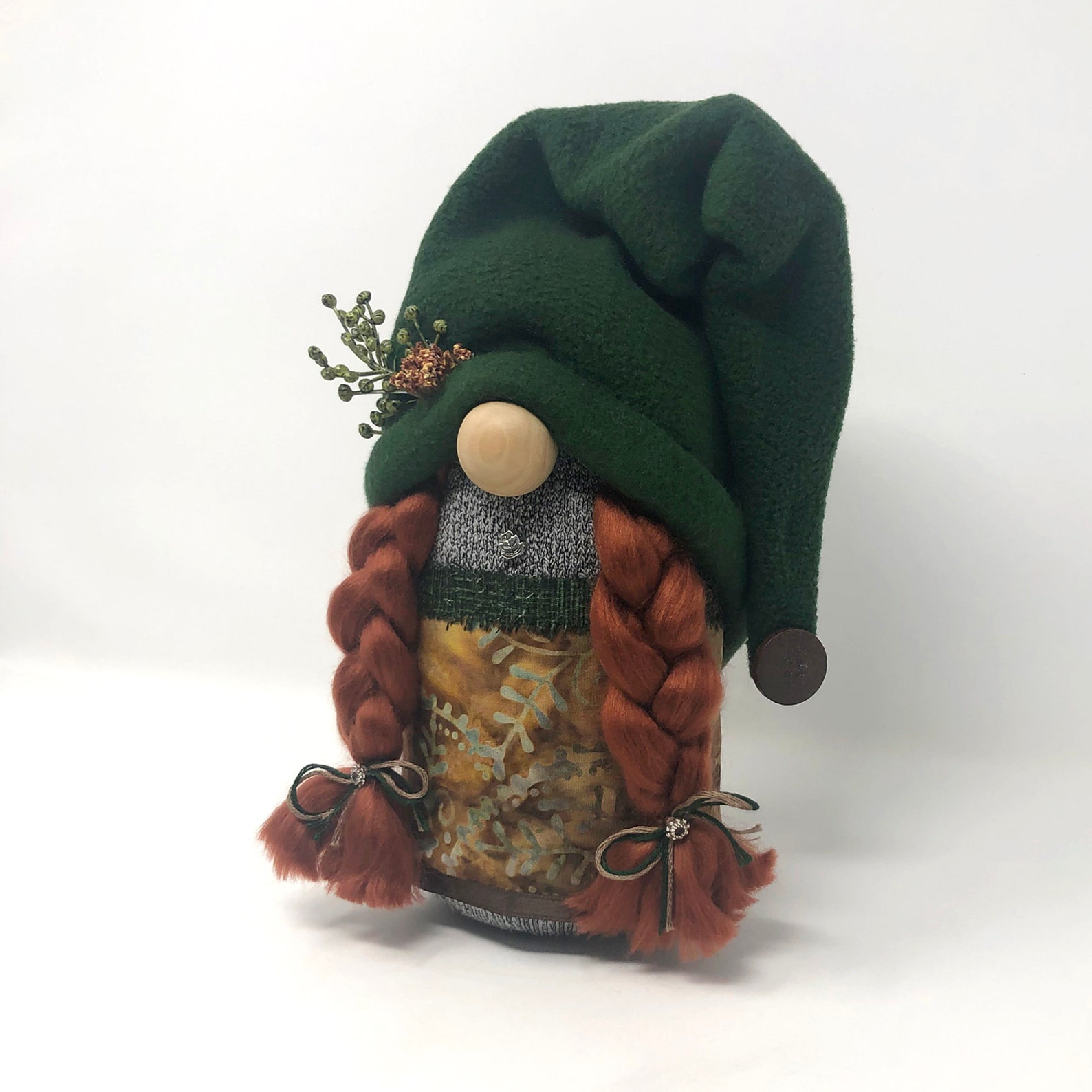 Redhead Female Gnome Boho Gnome Gnome Decor Tiered Tray Etsy