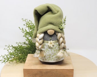 Summer Sage Female Gnome | Garden Gnomes, Boho Gnome, Rustic Modern Decor, Gnome Decor