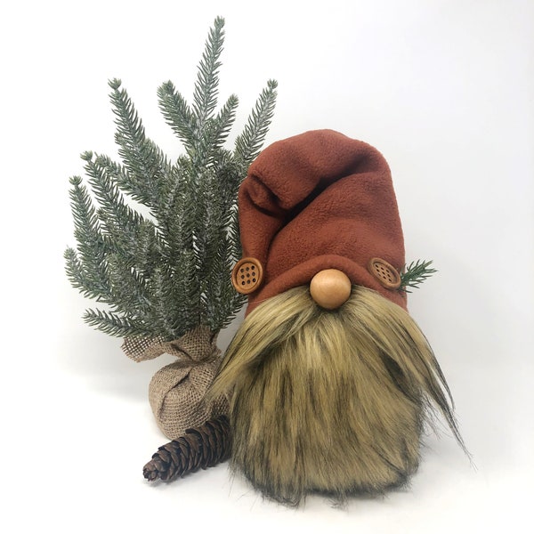 Orange Forest Gnome | Gnome Decor, Modern Farmhouse Decor, All-Season Gnome, Rustic Gnome