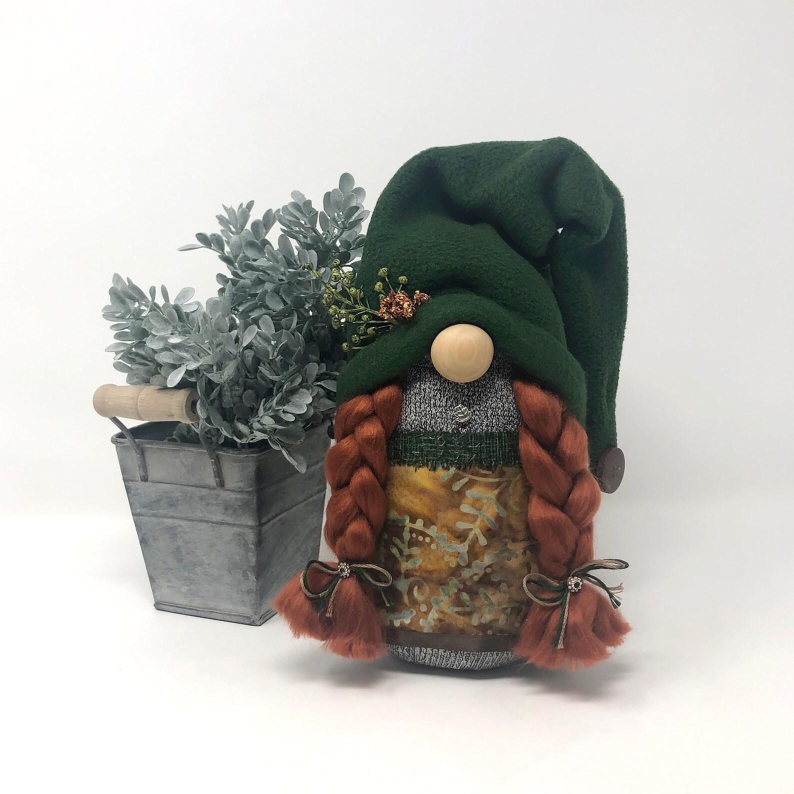 Redhead Female Gnome Boho Gnome Gnome Decor Tiered Tray Etsy