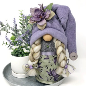 Purple Spring Female Gnome | Gnome Decor, Handmade Gift, Spring Decorations