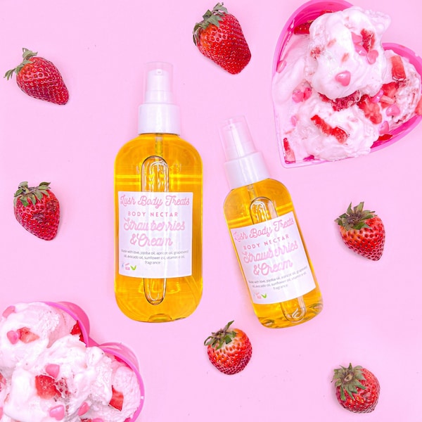 Strawberries and Cream Body Wash Etsy