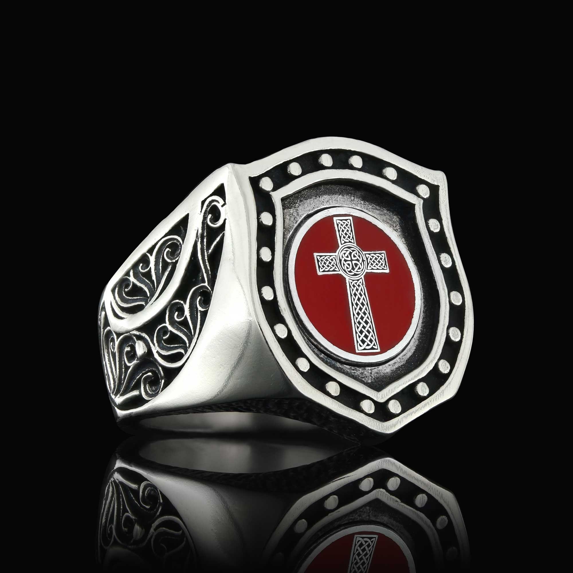 Crusader Signet Ring Handmade Christian Cross Statement Ring - Etsy