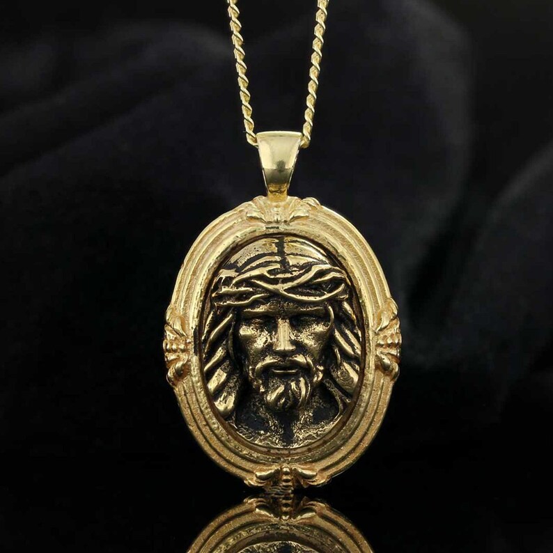 Jesus Christ Pendant Necklace Jesus Jewelry Christian Etsy