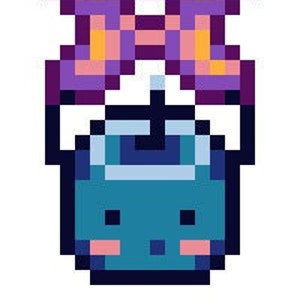 Stardew Valley Cross Stitch Pattern- Blue Junimo