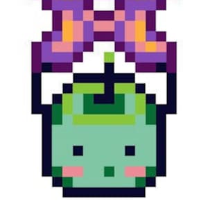 Stardew Valley Cross Stitch Pattern- Green Junimo