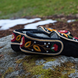 Moccasins Handmade beaded moccasins with Intricate bead-work Genuine Leather image 6
