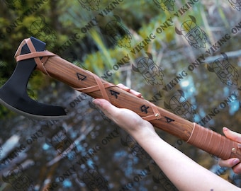 Viking Axe| Medieval Hatchet Axe | Battle Axe | Bearded Axe | War Axe Only Viking Axe - Premium Handcrafted Gift