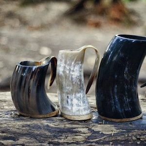 Authentic Viking Beer Horn Tankard Free Personalization Birthday & Groomsmen's Gifts for Him image 1