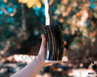 Tasses à hydromel en corne à boire | Gravure personnalisée gratuite