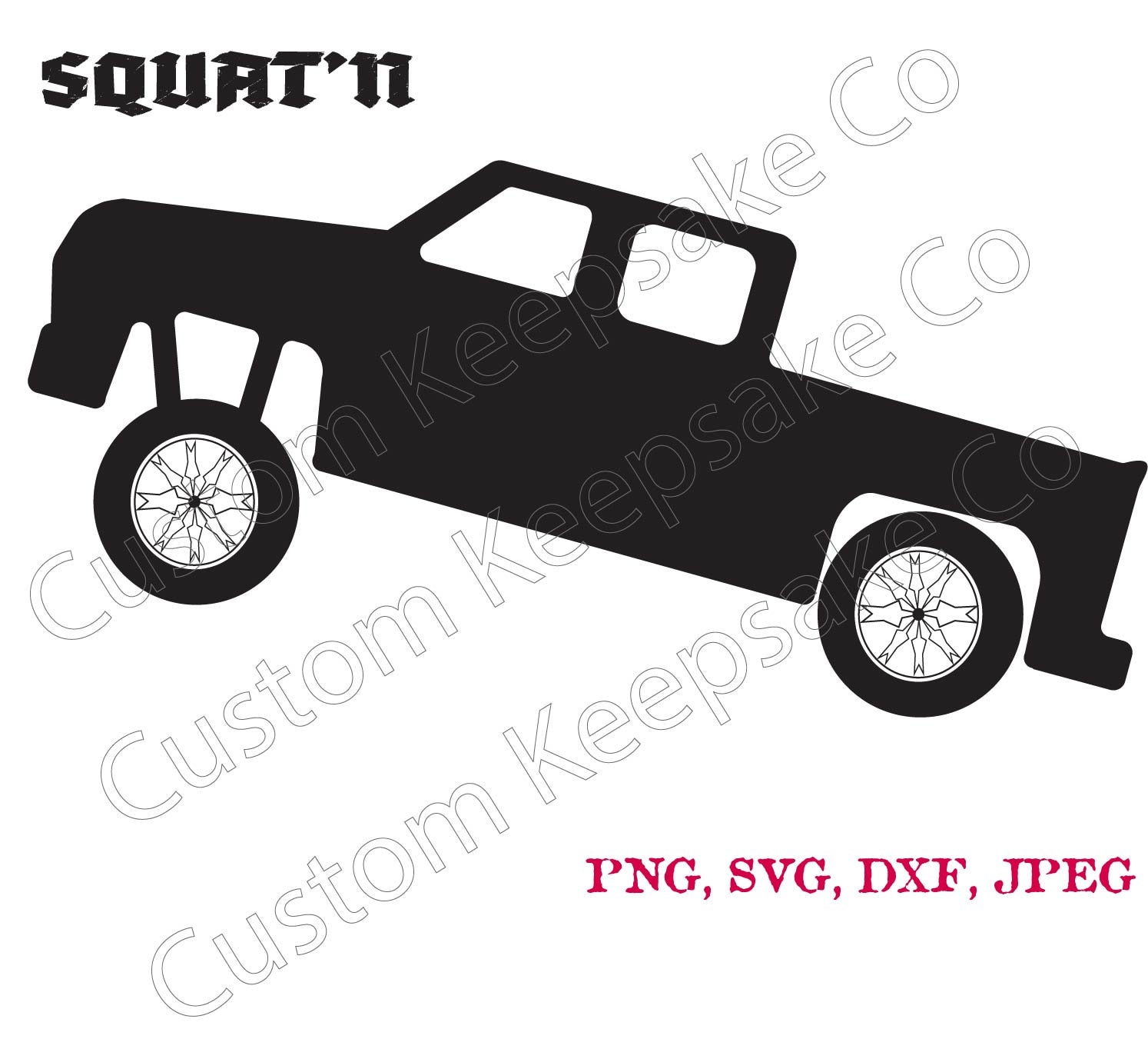 Squatted truck sale stickers