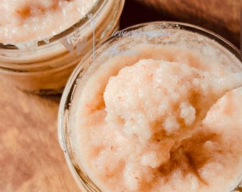 All Natural, HIMALAYAN, PEPPERMINT, GRAPEFRUIT Salt-Scrub, with Avocado Oil, Jojoba Oil and Aloe Vera