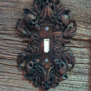 Gothic / Horror / Spooky Light Switch Cover - Rocker Cover - Power Outlet Cover