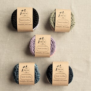Cotton Facial Scrubbies - Multible Colors - Reusable