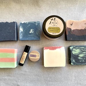 Skincare Set - Artisan Bar Soaps, After Shave Cream & Lip Balms