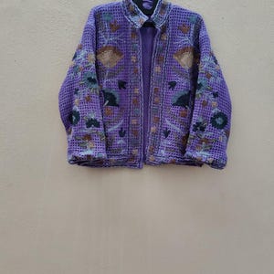 Suzani Embroidery WinterWear Jacket Womens Coat Quilted Jacket Ethnic Unisex Coat, Suzani Short Quilted Jacket Multi colors