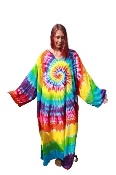 Handmade Tie dye Kaftan Dress AAA Quality Fabric, Multi Color Tie dye Dress Kaftan, Woman Night Wear Dress, Woman Beach Wear Kaftan Dress,