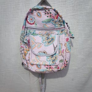 Sac à dos rose indien en patchwork - Sac de voyage et d'école en coton fait main, fourre-tout bohème, design réversible confortable, style hippie