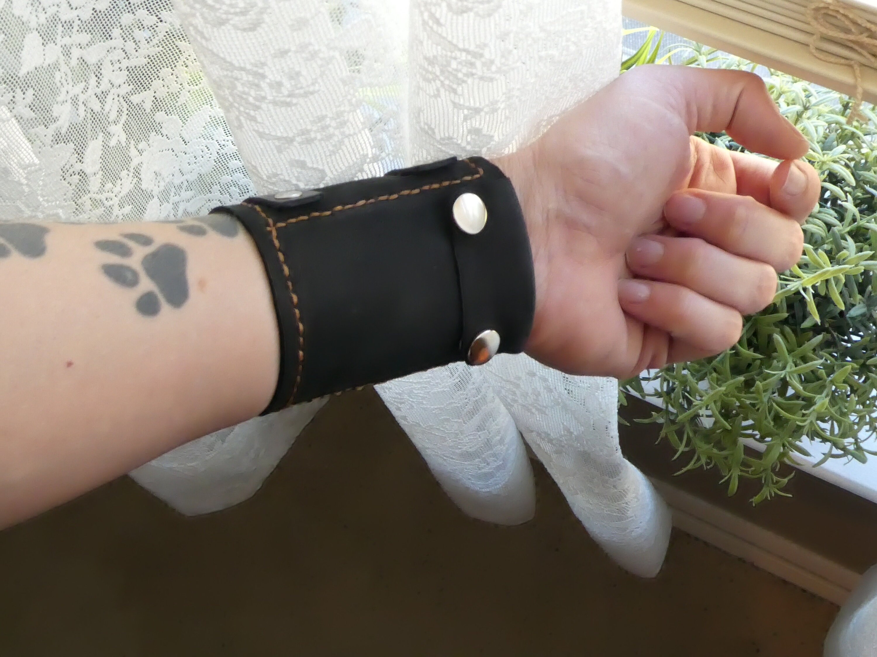 Cuff Concealed Leather Wrist Wallet Bracelet for Men and Women Etsy