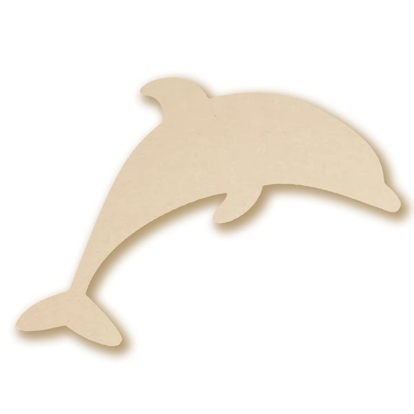 Dolphin Shape Any Size MDF wood cutout Unfinished MDF