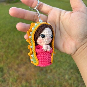 Crocheted Our Lady of Guadalupe Rosary Hanging image 4
