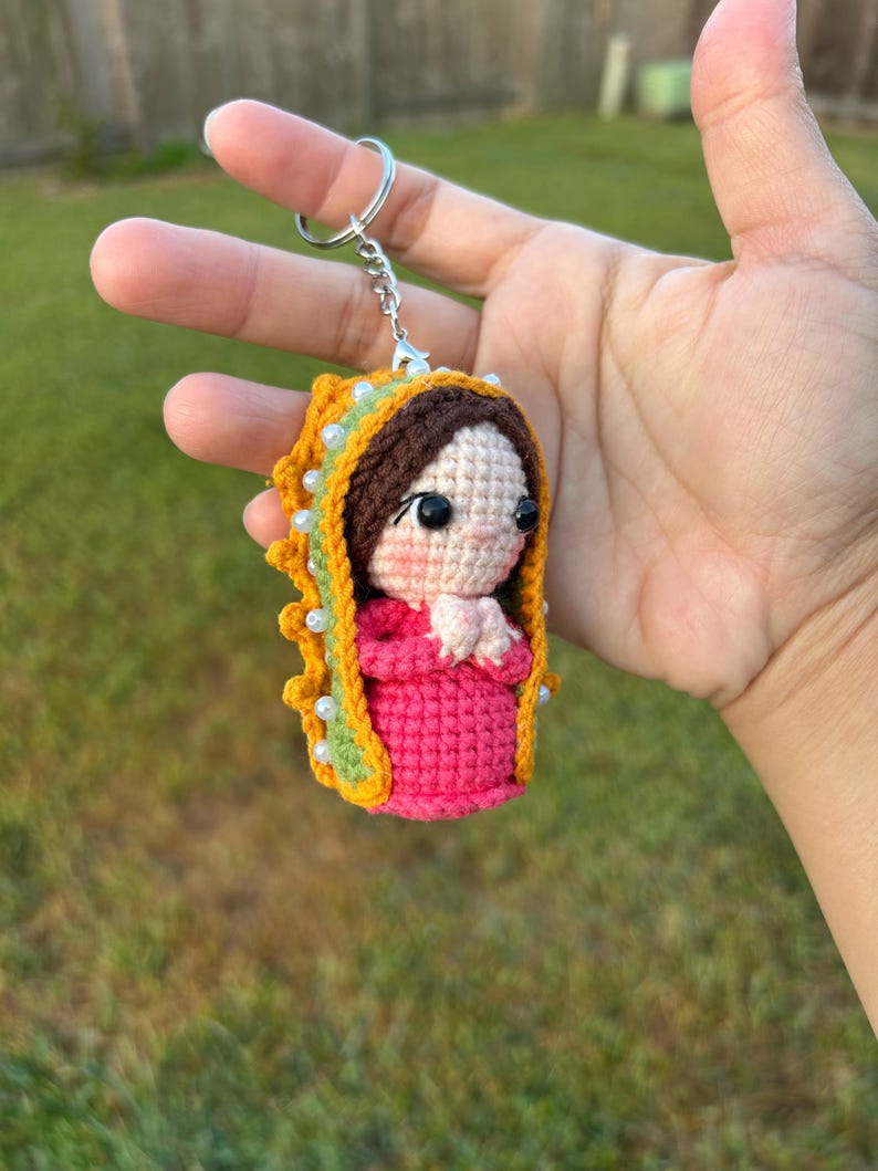 Crocheted Our Lady of Guadalupe Rosary Hanging image 4