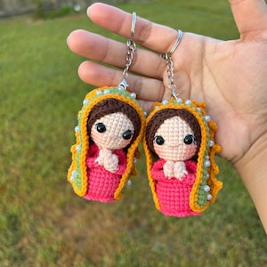 Crocheted Our Lady of Guadalupe Rosary Hanging image 1