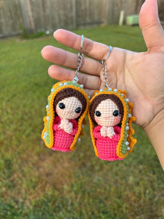 Crocheted Our Lady of Guadalupe Rosary Hanging