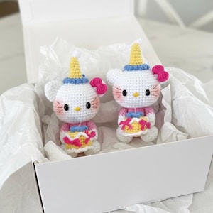 Crocheted Hello Kitty Plushie: Handmade Amigurumi Gift image 2