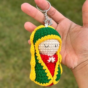 Crocheted Our Lady of Guadalupe Rosary Hanging Rosary our lady Keyc