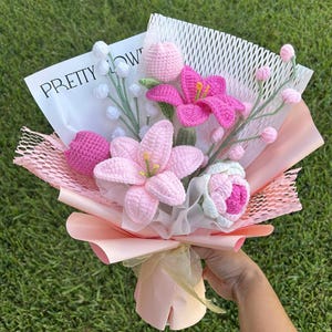 Mother&#39;s day bouquet , crochet bouquet, Thanksgiving gifts、halloween gifts、birthday gifts、A gift for her , Valentine gift
