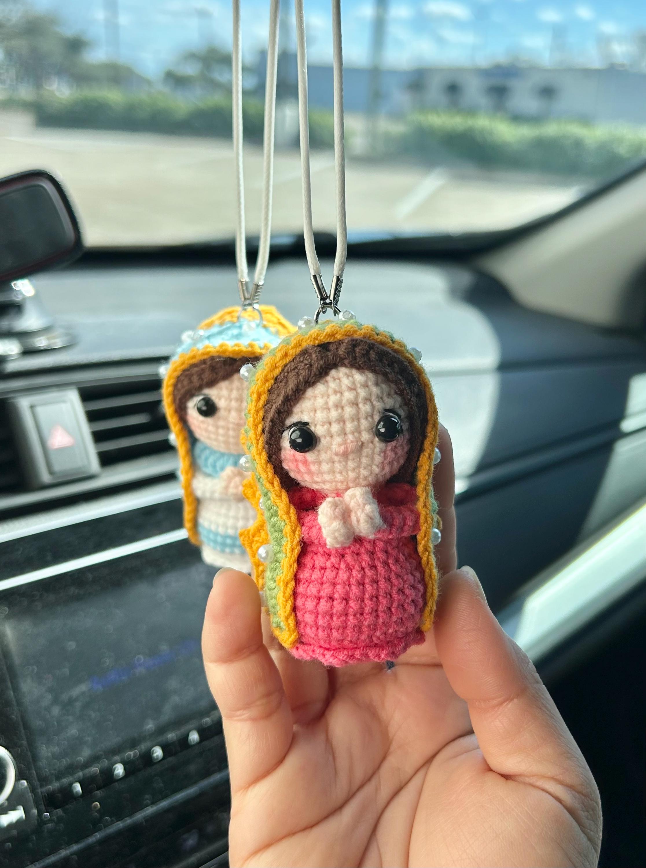 Handmade Crochet Virgin Mary Rosary - Etsy