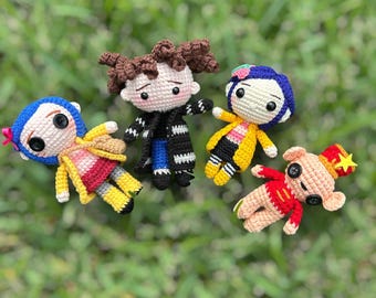 Crochet Coraline Keychain