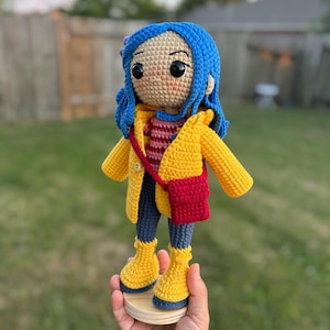 Crochet Coraline Keychain coraline 28cm