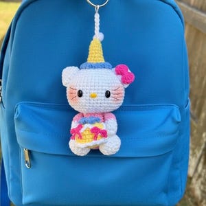 Crocheted Hello Kitty Plushie: Handmade Amigurumi Gift Birthday Kitty
