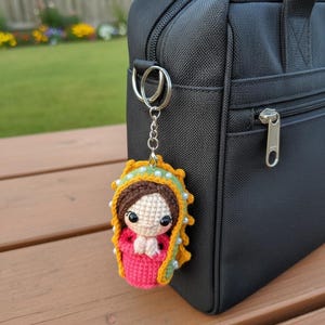 Crocheted Our Lady of Guadalupe Rosary Hanging image 6