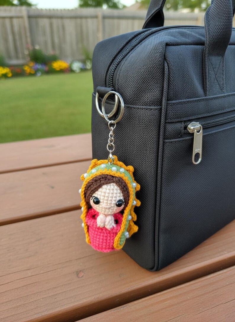 Crocheted Our Lady of Guadalupe Rosary Hanging image 6