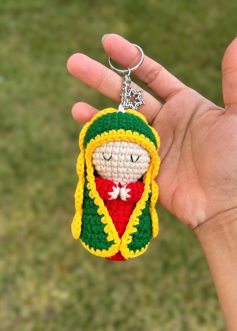 Crocheted Our Lady of Guadalupe Rosary Hanging image 10