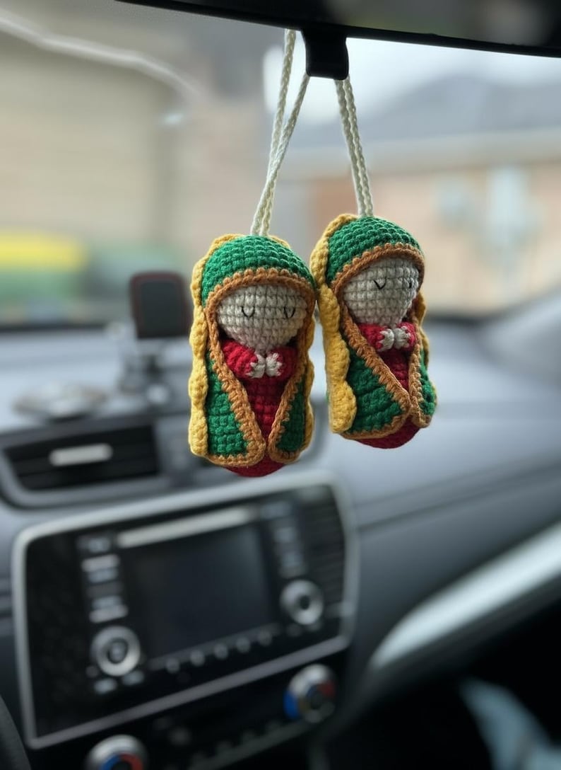 Crocheted Our Lady of Guadalupe Rosary Hanging image 7