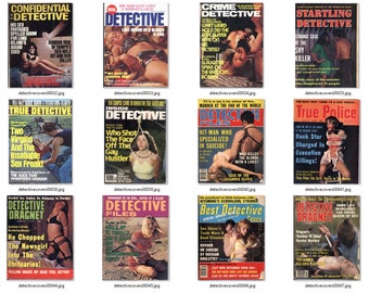 Collection de plus de 4 000 scans de couvertures de magazines de détectives des années 50 à 80