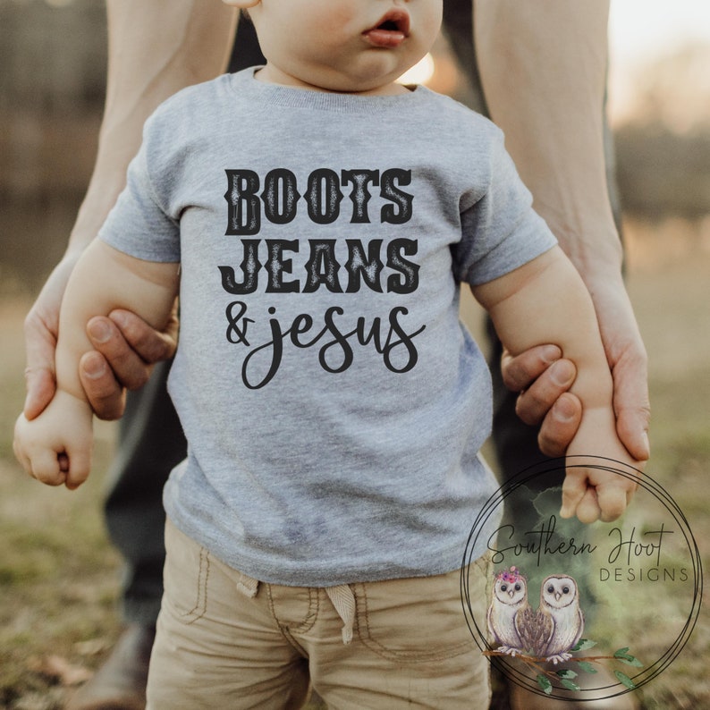 Boots Jeans and Jesus Shirt Country Boy Onesie® Cowboy Etsy