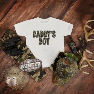 Camouflage Daddy's Little Boy Baby Clothes Daddy's Little