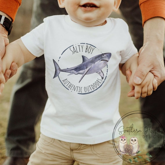 Shark Shirt, Salty Boy Shirt, Fishing Onesie®, Personalized Shirt, Biggest  Catch Shirt, Gone Fishin' Shirt, Daddys Boy 