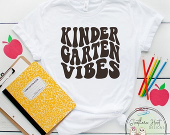 Kindergarten Vibes Only Back to School Youth Kids T-Shirt Gift Idea 