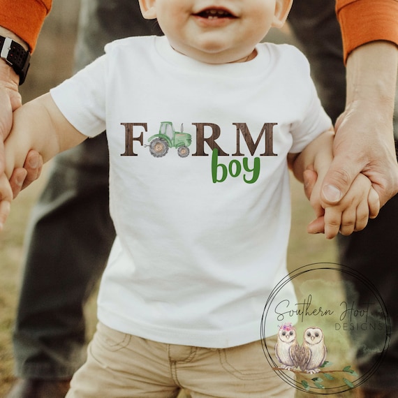 Farm Boy Onesie® Farm Hand Onesie® Tractor Onesie® Green Etsy