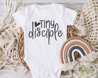 Tiny Disciple Onesie®, Baby Onesie®, Pregnancy Announcement, Bodysuit