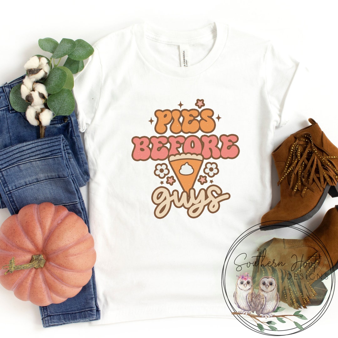 Distressed Pies Before Guys Onesie®, Retro Thanksgiving Shirt, Cute