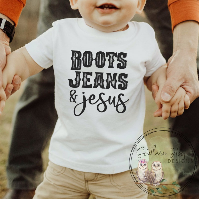 Boots Jeans and Jesus Shirt Country Boy Onesie® Cowboy Etsy